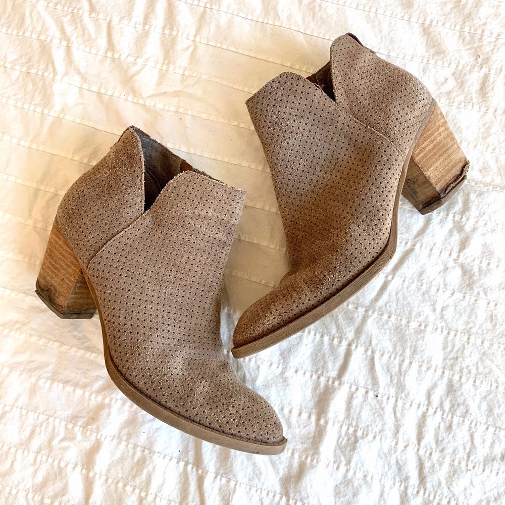 Dolce Vita 'Janie' Perforated Suede Booties